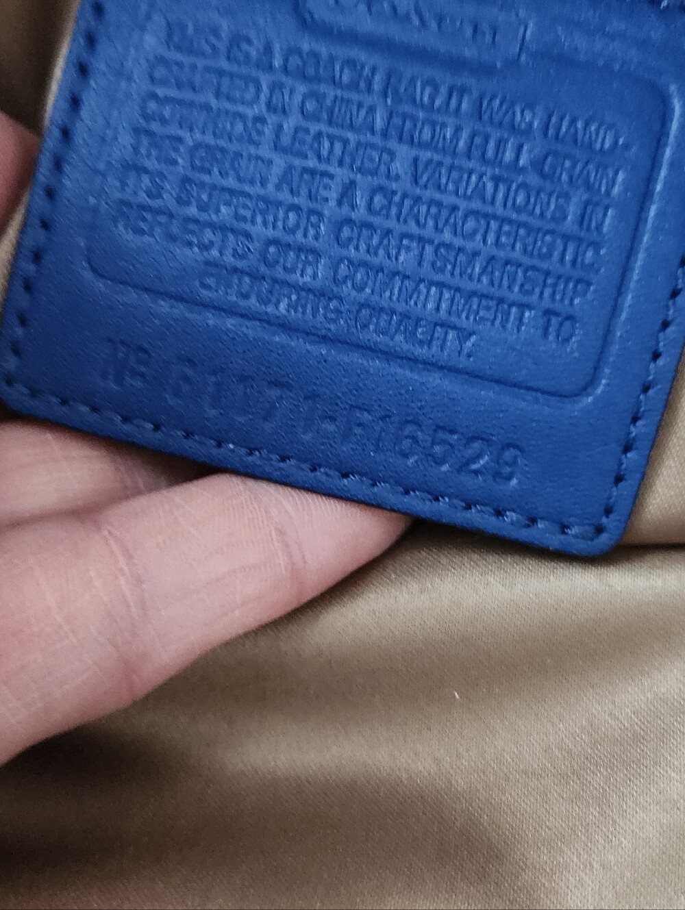 Coach Bag Blue Leather - Picture 5 of 7